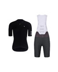 RIVANELLE Cycling short sleeve jersey and shorts - VICTORIOUS LADY - anthracite/black