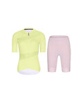 RIVANELLE Cycling short sleeve jersey and shorts - GLAMOR - pink/yellow
