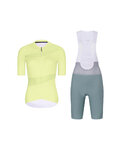 RIVANELLE Cycling short sleeve jersey and shorts - GLAMOR - green/yellow