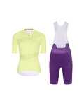 RIVANELLE Cycling short sleeve jersey and shorts - GLAMOR - purple/yellow