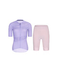 RIVANELLE Cycling short sleeve jersey and shorts - GLAMOR - pink/purple
