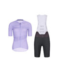 RIVANELLE Cycling short sleeve jersey and shorts - GLAMOR - anthracite/purple