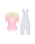 RIVANELLE Cycling short sleeve jersey and shorts - ELEVATE - white/pink/multicolour