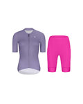 RIVANELLE Cycling short sleeve jersey and shorts - ELEVATE - cyclamen/purple