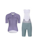 RIVANELLE Cycling short sleeve jersey and shorts - ELEVATE - green/purple