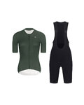 RIVANELLE Cycling short sleeve jersey and shorts - ELEVATE - black/green