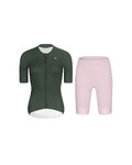 RIVANELLE Cycling short sleeve jersey and shorts - ELEVATE - pink/green