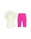 RIVANELLE Cycling short sleeve jersey and shorts - ELEVATE - cyclamen/ivory