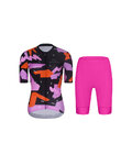 RIVANELLE Cycling short sleeve jersey and shorts - BIKE´S GOOD - cyclamen/multicolour/black