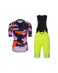 RIVANELLE Cycling short sleeve jersey and shorts - BIKE´S GOOD - yellow/black/multicolour