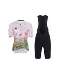 RIVANELLE Cycling short sleeve jersey and shorts - IN BLOOM - black/pink/multicolour