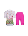 RIVANELLE Cycling short sleeve jersey and shorts - IN BLOOM - cyclamen/pink/multicolour
