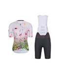 RIVANELLE Cycling short sleeve jersey and shorts - IN BLOOM - anthracite/pink/multicolour