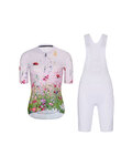 RIVANELLE Cycling short sleeve jersey and shorts - IN BLOOM - white/pink/multicolour