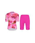 RIVANELLE Cycling short sleeve jersey and shorts - CHERIE - cyclamen/pink