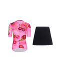 RIVANELLE short jersey and skirt - CHERIE - black/pink