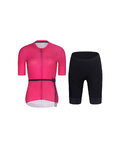 RIVANELLE Cycling short sleeve jersey and shorts - LOVELY - black/pink
