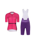 RIVANELLE Cycling short sleeve jersey and shorts - LOVELY - purple/pink