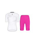 RIVANELLE Cycling short sleeve jersey and shorts - CRYSTELLE - cyclamen/white