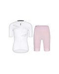RIVANELLE Cycling short sleeve jersey and shorts - CRYSTELLE - pink/white