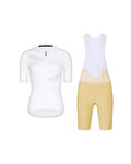 RIVANELLE Cycling short sleeve jersey and shorts - CRYSTELLE - beige/white