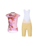 RIVANELLE Cycling short sleeve jersey and shorts - MISS FLOWERY - beige/pink