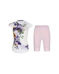 RIVANELLE Cycling short sleeve jersey and shorts - MISS FLOWERY - pink/white/multicolour