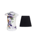 RIVANELLE short jersey and skirt - MISS FLOWERY - black/white/multicolour