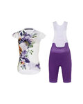 RIVANELLE Cycling short sleeve jersey and shorts - MISS FLOWERY - purple/white/multicolour