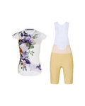 RIVANELLE Cycling short sleeve jersey and shorts - MISS FLOWERY - beige/white/multicolour