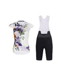 RIVANELLE Cycling short sleeve jersey and shorts - MISS FLOWERY - black/white/multicolour