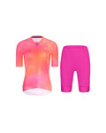 RIVANELLE Cycling short sleeve jersey and shorts - COSMA - cyclamen/orange/pink