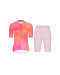 RIVANELLE Cycling short sleeve jersey and shorts - COSMA - pink/orange