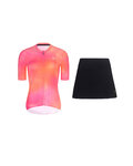RIVANELLE short jersey and skirt - COSMA - black/orange/pink