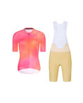 RIVANELLE Cycling short sleeve jersey and shorts - COSMA - beige/orange/pink