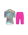 RIVANELLE Cycling short sleeve jersey and shorts - COSMA - cyclamen/purple/gold