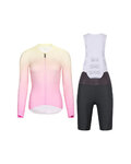 RIVANELLE Cycling long sleeve jersey and bibtights - ELEVATE - anthracite/pink/multicolour