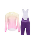 RIVANELLE Cycling long sleeve jersey and bibtights - ELEVATE - purple/pink/multicolour