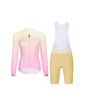 RIVANELLE Cycling long sleeve jersey and bibtights - ELEVATE - beige/pink/multicolour