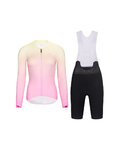 RIVANELLE Cycling long sleeve jersey and bibtights - ELEVATE - black/pink/multicolour