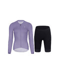 RIVANELLE Cycling long sleeve jersey and bibtights - ELEVATE - black/purple