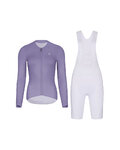 RIVANELLE Cycling long sleeve jersey and bibtights - ELEVATE - white/purple