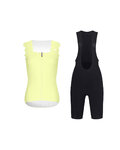 RIVANELLE sleeveless jersey and short pants - SCALLESSA - black/yellow