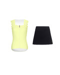 RIVANELLE short jersey and skirt - SCALLESSA - black/yellow