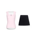 RIVANELLE short jersey and skirt - SCALLESSA - black/pink