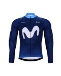 BONAVELO Cycling winter set - MOVISTAR 2024 WINTER - black/blue