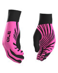 ALÉ Cycling long-finger gloves - SPIRAL DESIGN - pink/black