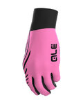 ALÉ Cycling long-finger gloves - SPIRAL DESIGN - pink/black