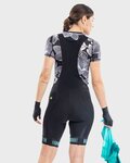 ALÉ Cycling bib shorts - PRR STRADA LADY - black/turquoise