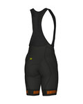 ALÉ Cycling bib shorts - GRAPHICS PRR STRADA - black/orange